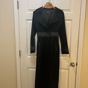 Bebe Black Coat with Studded Accents
